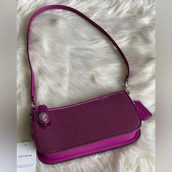 CM547 - Coach Penn Shoulder Bag with Sequins - Picture 2 of 13